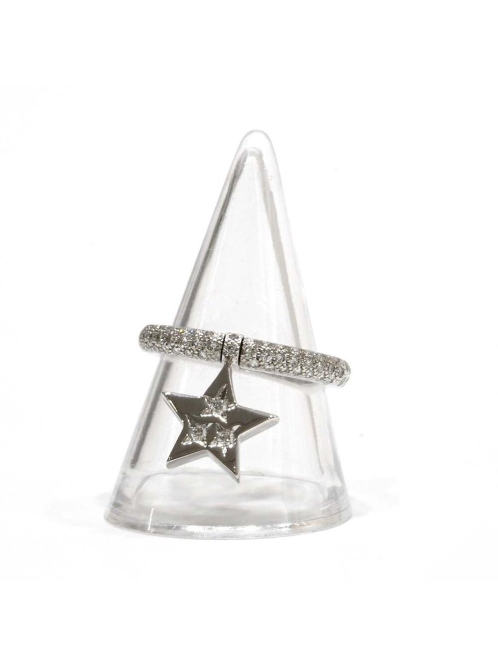 Chanel Ring Comet Star Swing Drop Pave Diamond